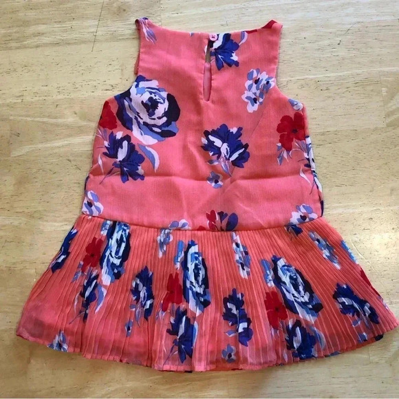 Janie and Jack Corral Pleated Dress with Floral Print NWOT 6-12 Months - Picture 2 of 7